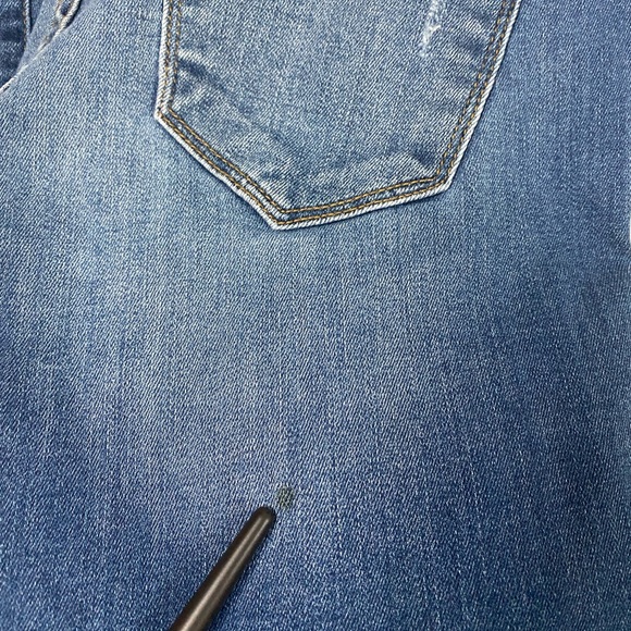 Judy Blue Buffalo Plaid Mid-Rise Distressed Skinny Jeans Medium Wash Size 3/26 - Picture 8 of 8